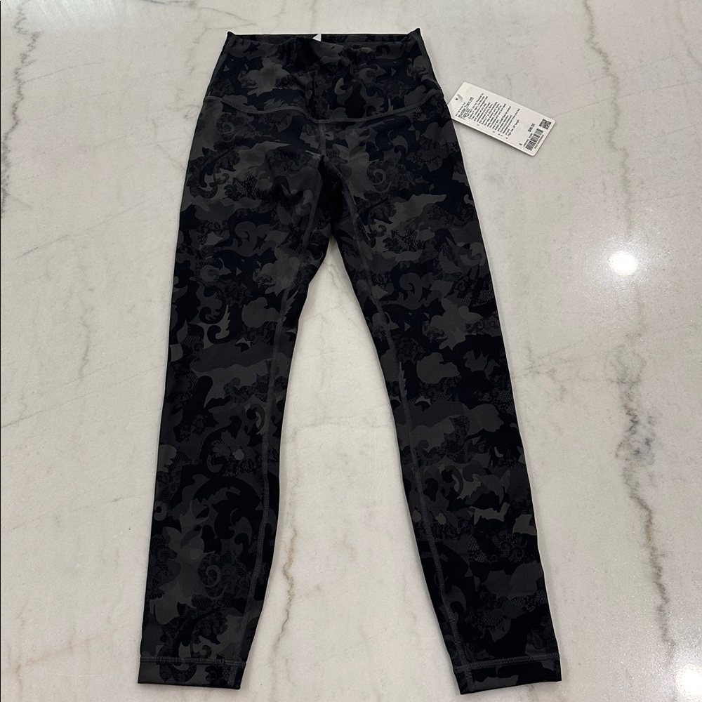Lululemon Wunder Train HR Tight 25" New Hidden Heritage lace Black